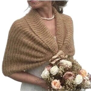 Shawl Bridal Wrap Evening Cover Up Softest Wool Mohair Handmade